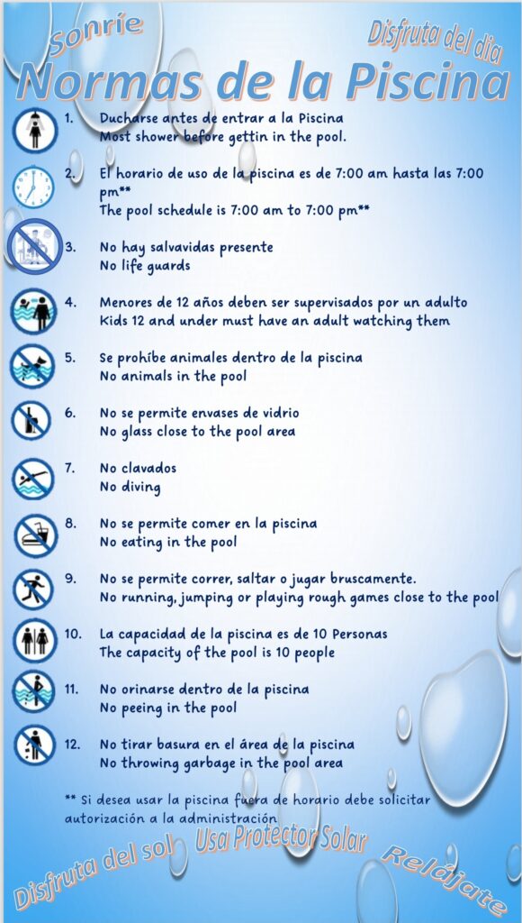 Normas de la Piscina